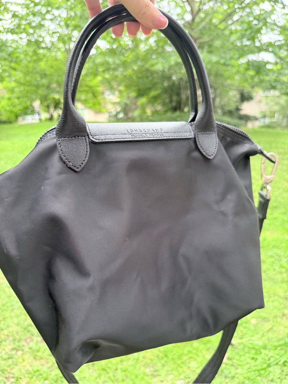 Longchamp Black Le Pliage Small Top-Handle Tote - Picture 8 of 8